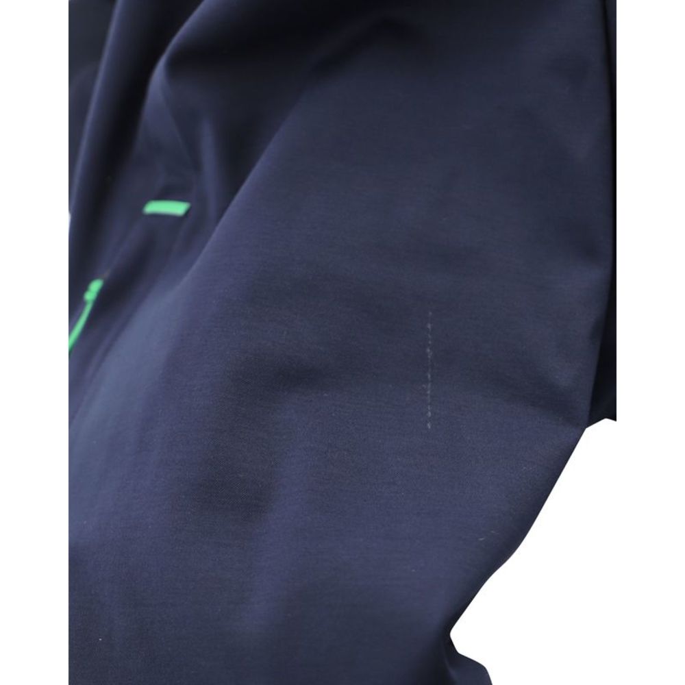 Prada Sweater with Zipped Pockets and Neon Green Accents in Navy Blue Polyester - Picture 5 of 5